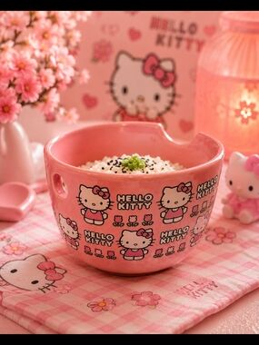 Hello Kitty Pink Rice Bowl By Silver Buffalo